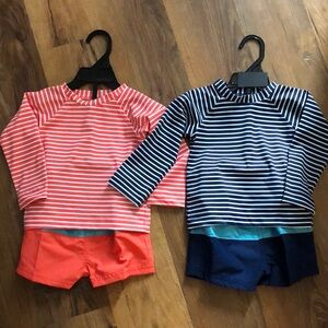 Hanna Andersson 2T boys 2 piece swim outfits NWOT